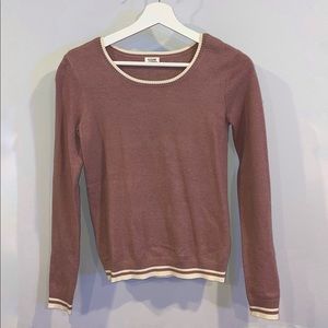 garage light pink size xs long sleeve sweater